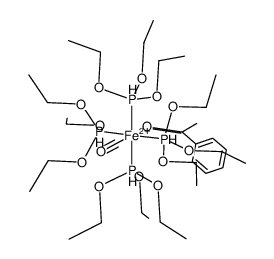 trans-{Fe(O=C(Me)Ph)(CO)(P(OEt)3)4}(2+) Structure