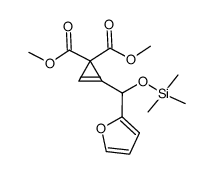 dimethyl 1-[trimethylsiloxy(2-furyl)methyl]cyclopropene-3,3-dicarboxylate Structure