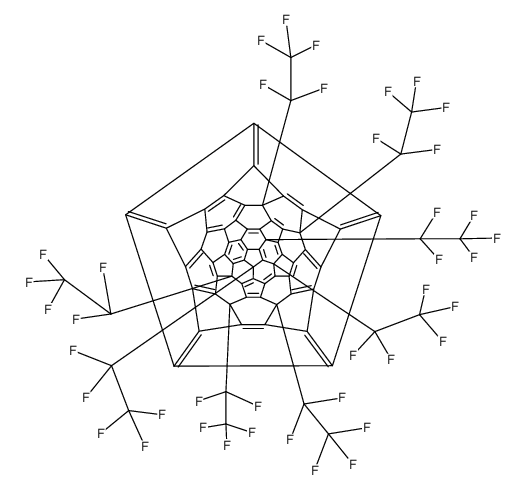 1,6,11,18,24,27,36,39-octa-(pentafluoroethyl)-[60]fullerene Structure