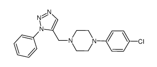 1-(4-chlorophenyl)-4-((1-phenyl-1H-[1,2,3]-triazol-5-yl)methyl)piperazine Structure