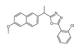 2-(2-chlorophenyl)-5-(1-(6-methoxynaphthalen-2-yl)ethyl)-1,3,4-oxadiazole结构式