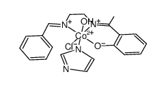 Co((benzaldehyde)(2-hydroxyacetophenone)ethylenediamine-2H)(H2O)Cl(imidazole) Structure