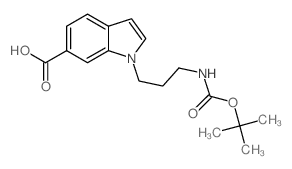 1-[3-(Boc-amino)propyl]indole-6-carboxylic acid结构式