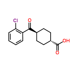 trans-4-(2-Chlorobenzoyl)cyclohexanecarboxylic acid Structure