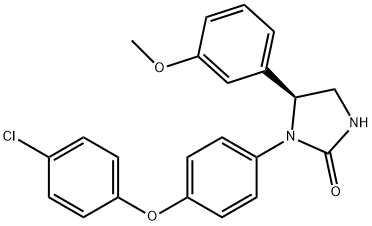 2-IMidazolidinone, 1-[4-(4-Chlorophenoxy)phenyl]-5-(3-Methoxyphenyl)-, (5S)-结构式