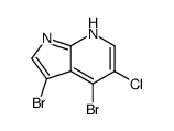 3,4-二溴-5-氯-1H-吡咯并[2,3-B]吡啶结构式