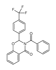 3-benzoyl-2-[4-(trifluoromethyl)phenyl]-2H-1,3-benzoxazin-4-one结构式