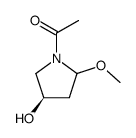3-Pyrrolidinol, 1-acetyl-5-methoxy-, (3R-trans)- (9CI)结构式
