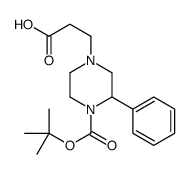 3-[4-[(2-methylpropan-2-yl)oxycarbonyl]-3-phenylpiperazin-1-yl]propanoic acid结构式