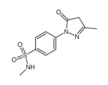 N-methyl-4-(3-methyl-5-oxo-2,5-dihydro-pyrazol-1-yl)-benzenesulfonamide结构式