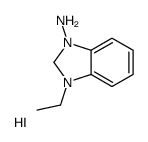 3-ethyl-1,2-dihydrobenzimidazol-1-ium-1-amine,iodide Structure