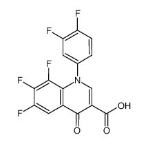 6,7,8-trifluoro-1-(3,4-difluorophenyl)-1,4-dihydro-4-oxoquinoline-3-carboxylic acid Structure