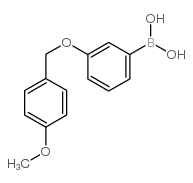 3-(4'-甲氧基苄氧)苯硼酸(含不同量的酸酐)结构式