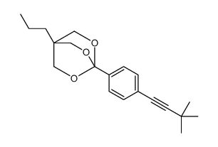 2,6,7-Trioxabicyclo(2.2.2)octane, 1-(4-(3,3-dimethyl-1-butynyl)phenyl)-4-propyl-结构式