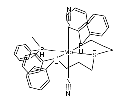 trans-Mo(N2)2((Ph2PCH2CH2CH2)2S)P(CH3)2Ph结构式