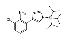 3-(2'-amino-3'-chlorophenyl)-N-(TIPS)pyrrole结构式