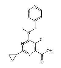 5-chloro-2-cyclopropyl-4-(N-methyl-N-pyridin-4-ylmethyl-amino)-pyrimidine-6-carboxylic acid Structure