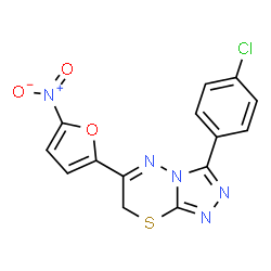 7H-1,2,4-Triazolo[3,4-b][1,3,4]thiadiazine,3-(4-chlorophenyl)-6-(5-nitro-2-furanyl)-结构式