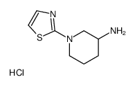 1-(2-噻唑基)-3-哌啶胺盐酸盐结构式