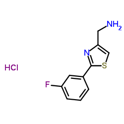 C-[2-(3-Fluoro-phenyl)-thiazol-4-yl]-methylamine hydrochloride结构式