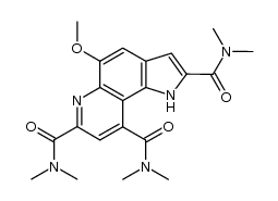 5-methoxy-N2,N2,N7,N7,N9,N9-hexamethyl-1H-pyrrolo[2,3-f]quinoline-2,7,9-tricarboxamide Structure