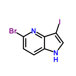 5-溴-3-碘-1H-吡咯并[3,2-b]吡啶结构式