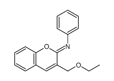 (Z)-3-ethoxymethyl-2-phenylimino-2H-chromene结构式