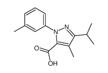 5-isopropyl-4-methyl-2-(m-tolyl)pyrazole-3-carboxylic acid Structure