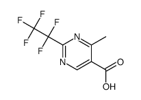 4-Methyl-2-(pentafluoroethyl)pyrimidine-5-carboxylic acid结构式