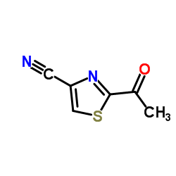 2-Acetyl-1,3-thiazole-4-carbonitrile结构式