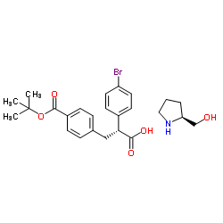 (R)-2-(4-bromophenyl)-3-(4-tert-butoxycarbonylphenyl)propionate (S)-2-hydroxymethyl pyrrolidinium picture