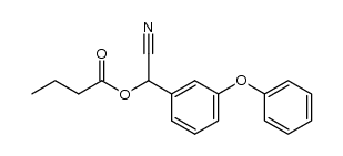 (R,S)-cyano(3-phenoxyphenyl)methyl butyrate结构式
