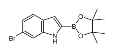 6-溴吲哚-2-硼酸频那醇酯结构式