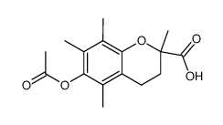 6-acetoxy-3,4-dihydro-2,5,7,8-tetramethyl-2H-1-benzopyran-2-carboxylic acid Structure