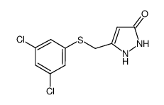 5-((3,5-dichlorophenylthio)methyl)-1H-pyrazol-3(2H)-one Structure