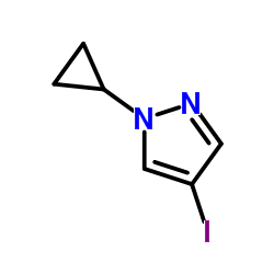1-Cyclopropyl-4-iodo-1H-pyrazole structure