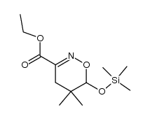 ethyl 5,5-dimethyl-5,6-dihydro-6-(trimethylsiloxy)-4H-1,2-oxazine-3-carboxylate Structure