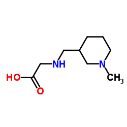 N-[(1-Methyl-3-piperidinyl)methyl]glycine结构式