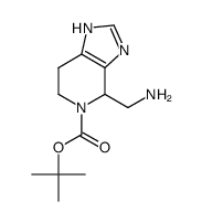 4-Aminomethyl-1,4,6,7-tetrahydro-imidazo[4,5-c]pyridine-5-carboxylicacidtert-butylester结构式