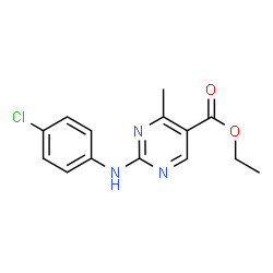 Ethyl 2-[(4-chlorophenyl)amino]-4-methylpyrimidine-5-carboxylate结构式