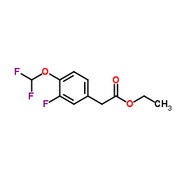 Ethyl [4-(difluoromethoxy)-3-fluorophenyl]acetate结构式