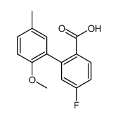 4-fluoro-2-(2-methoxy-5-methylphenyl)benzoic acid Structure