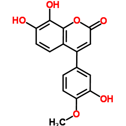 7,8-Dihydroxy-4-(3-hydroxy-4-methoxyphenyl)-2H-chromen-2-one结构式