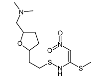 (Z)-N-[2-[5-[(dimethylamino)methyl]oxolan-2-yl]ethylsulfanyl]-1-methylsulfanyl-2-nitroethenamine Structure