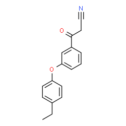 3-(4-ETHYLPHENOXY)-BETA-OXO-BENZENEPROPANENITRILE结构式