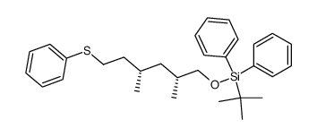 tert-butyl(((2R,4S)-2,4-dimethyl-6-(phenylthio)hexyl)oxy)diphenylsilane结构式