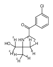 1-(3-Chlorophenyl)-2-{[1-hydroxy-2-(2H3)methyl(2H5)-2-propanyl]amino}-1-propanone structure