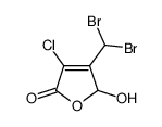 3-CHLORO-4-(DIBROMOMETHYL)-5-HYDROXY-2(5H)-FURANONE structure