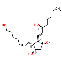 1,9alpha, 11alpha, 15s-tetrahydroxyprosta-5z, 13e-diene structure