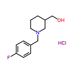 [1-(4-Fluorobenzyl)-3-piperidinyl]methanol hydrochloride (1:1)结构式